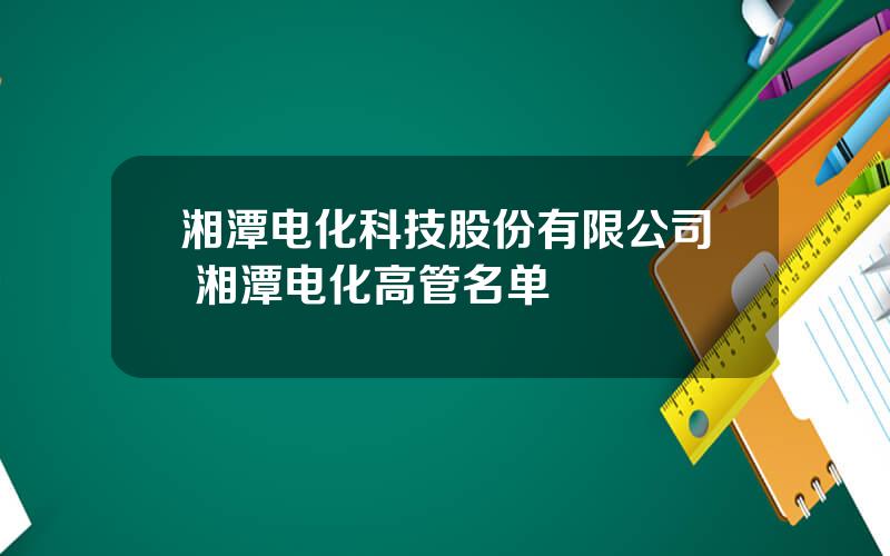 湘潭电化科技股份有限公司 湘潭电化高管名单